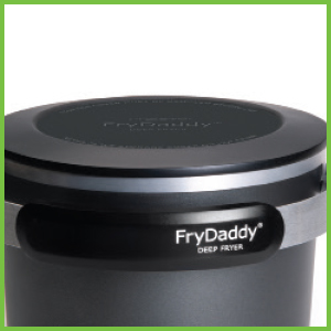 Close-up of FryDaddy with its snap-on lid
